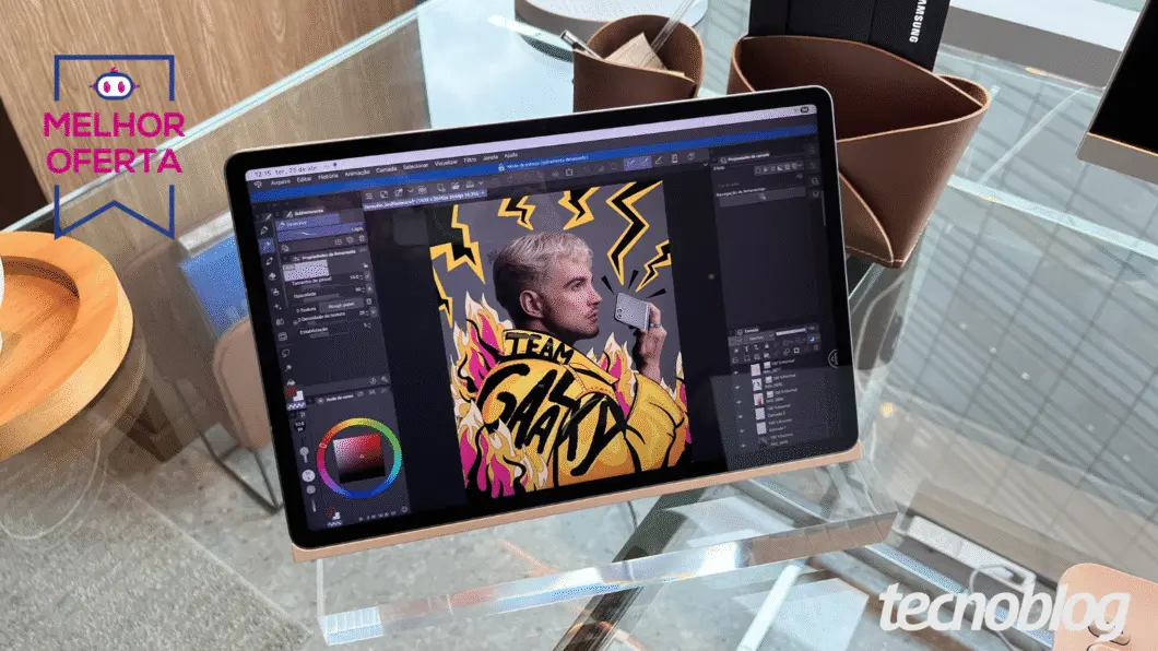 Galaxy Tab S10 FE 5G tem 36% OFF em até 21x em oferta no Mercado Livre